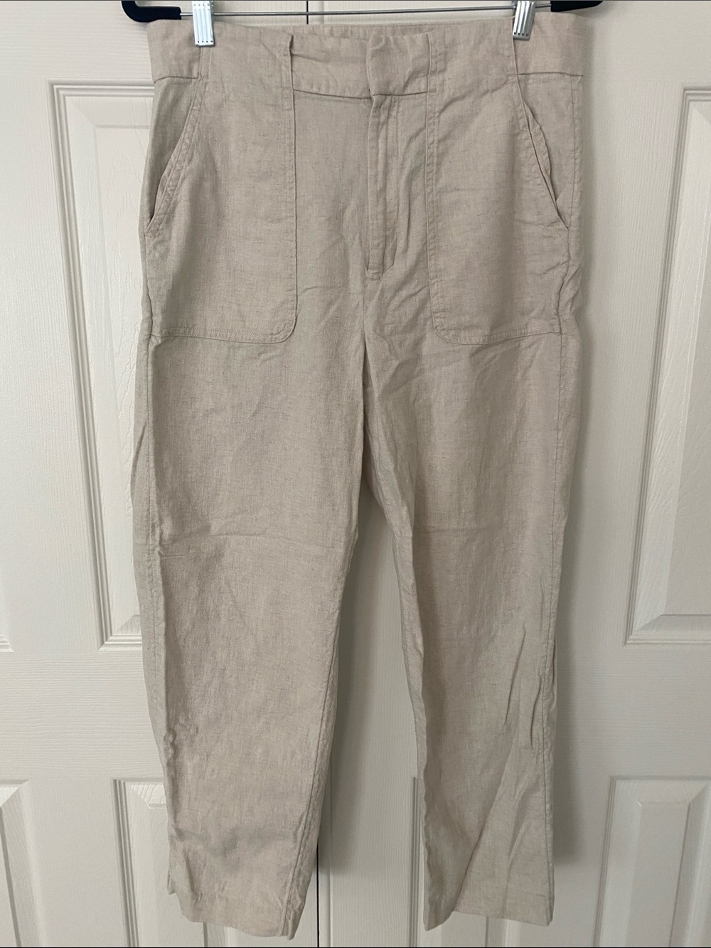 Banana Republic Light Beige Linen-Blend Chinos